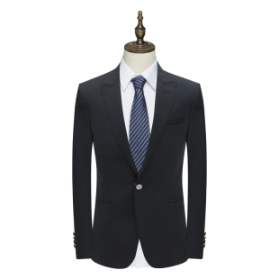 黑色一粒扣正装 AB1000邦纳断码 70%羊毛职业装 男士 西服 清仓春秋款