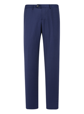 CA458卡换季断码清仓秋季男士商务休闲蓝色竖条纹110‘S羊毛西裤