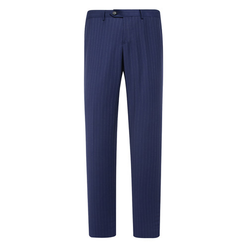 蓝色竖条纹西裤110‘S羊毛