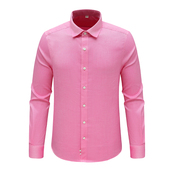 衬衫 MY204美尔断码 时尚 清新粉色全棉免烫长袖 清仓男士 商务职业装