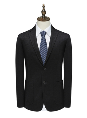 AB100换季断码清仓秋季款男士职业正装50％羊毛两粒扣黑色单西服
