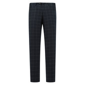 商务休闲深蓝格子94％羊毛中腰单西裤 男士 清仓春秋款 PA045依断码