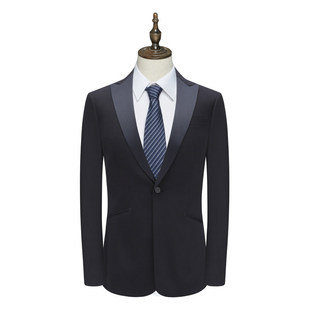 B1565鸟断码清仓春秋款男士职业装38％绵羊毛一粒扣黑色礼服西装