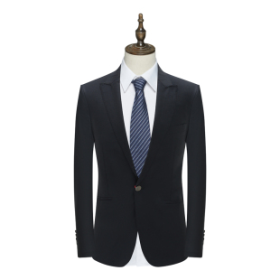 深蓝色一粒扣西服 40.2%羊毛商务职业装 AB997邦纳断码 清仓春秋男士