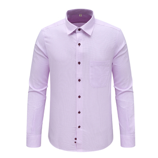 衬衫 MY218美尔断码 淡紫色全棉免烫长袖 上班职业正装 清仓春秋男士