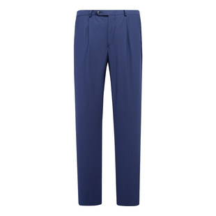 AB1549歌断码清仓春秋款男士职业装羊毛混纺蓝色中腰直筒正装西裤