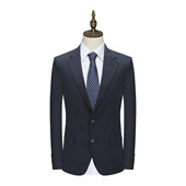 MY515美断码 深蓝色两粒扣双开衩上班西装 清仓春秋男士 商务职业装