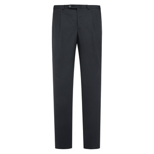 黑色中腰宽松直筒羊毛单西裤 PL239皮断码 上班正装 男士 清仓春秋款