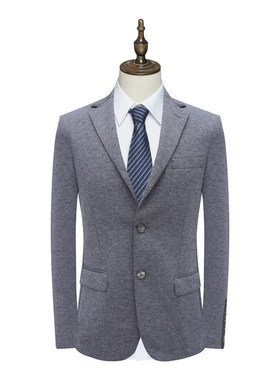 B1556鸟断码清仓春秋款男士商务职业装两粒扣后中开衩灰色单西装