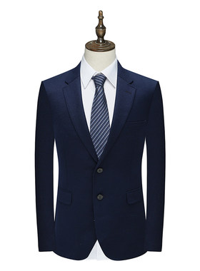 MY302美断码清仓春秋款男士商务职业装深蓝色羊毛两粒扣正装西服