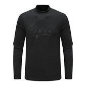 清仓春秋款 男式 时尚 H1303断码 简约字母提花黑色半高领打底长袖 T恤