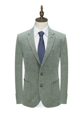 MY521美断码清仓春秋男士高支110`S羊毛意大利面料两粒扣商务西装