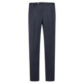 深蓝色中腰宽松直筒高支羊毛西裤 商务职业装 清仓男士 PL241皮断码