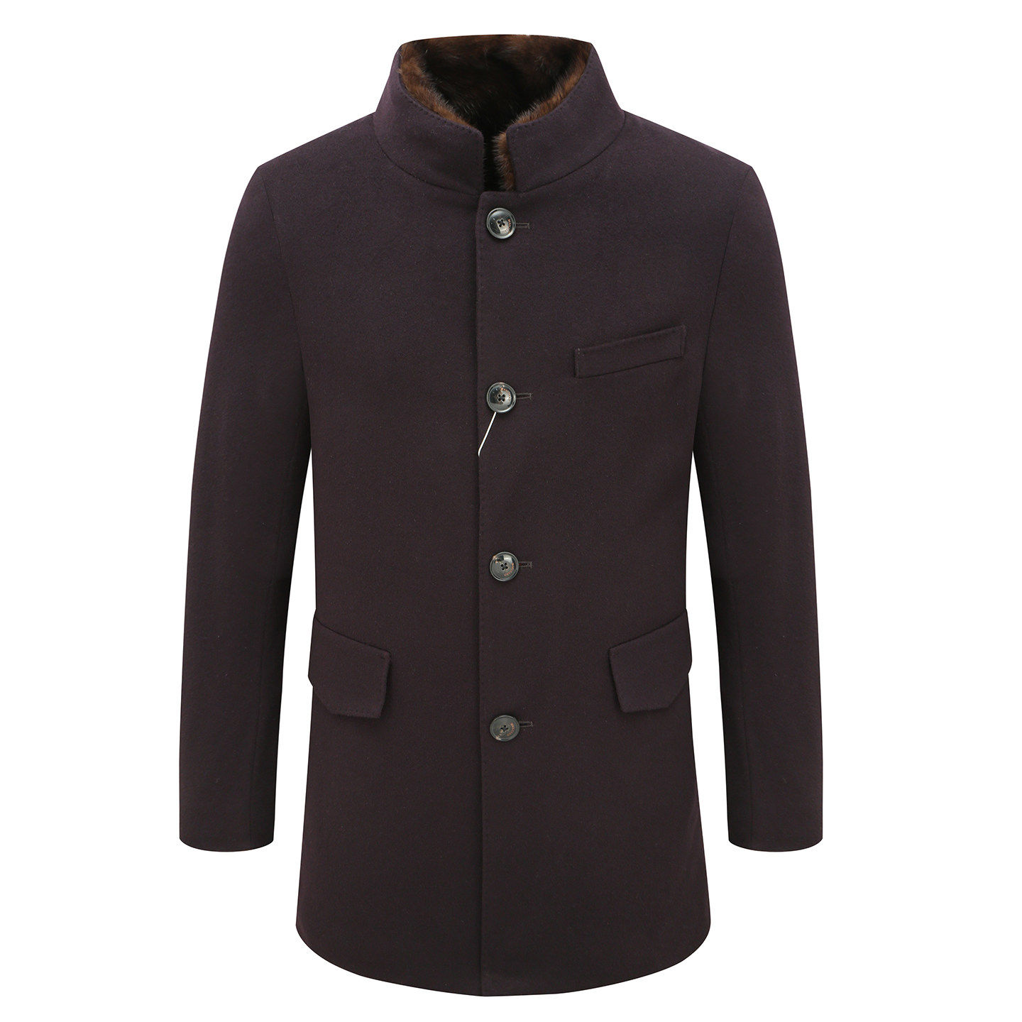 MY477美断码清仓秋冬中年男士休闲水貂毛领暗红色保暖羊毛呢大衣,男装,毛呢大衣,淘宝优惠券,粉丝福利购,淘宝优惠卷