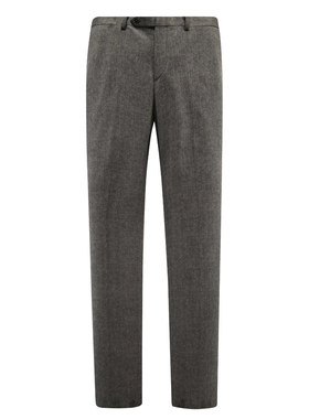 MY464美断码清仓秋冬加绒厚款中年男士灰色中腰直筒商务休闲长裤