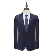 深蓝色两粒扣羊毛商务单西装 MY370美断码 职业正装 男士 清仓春秋款
