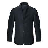 AL204 商务休闲黑色立领保暖毛呢大衣 清仓秋冬中年男士 澳换季 断码