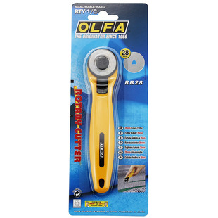 日本原装进口OLFA裁布刀缝纫拼布滚刀轮刀切割刀手工圆刀28/45mm