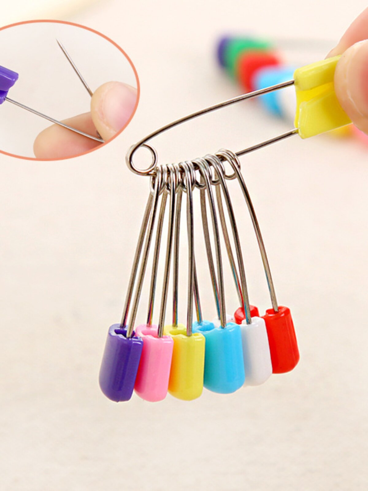 어머니  출산 안전 핀 버클 다채로운 플라스틱 스카프 칼라 핀 실크 스카프 버클 브로치 목도리 버클 5 개