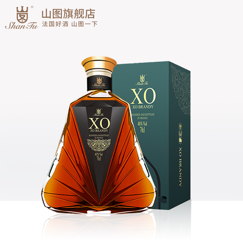 山图白兰地法国原瓶进口XO礼盒装