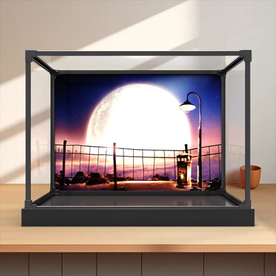 亚克力展示盒适用于le高43279瓦力和伊娃模型手办透明防尘收纳架