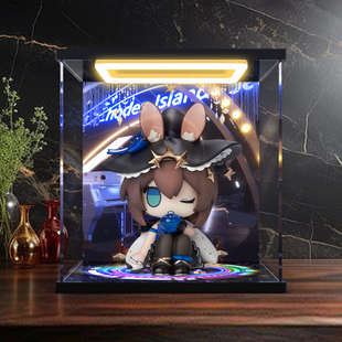 适用明日方舟 MINI系列Q版手办阿米娅 寰宇独奏回灯展示盒防尘