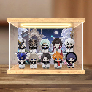 灯光展示盒适用愚人众执行官系列Q版盲盒盒蛋 Genshin手办防尘罩