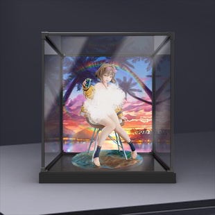 适用良笑塑美 胜利女神:妮姬-阿妮斯:闪耀夏日手办合金框 展示柜
