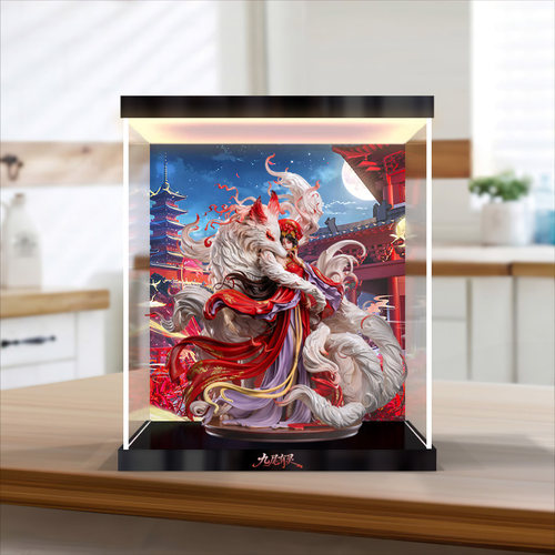 川帝适用否极 AmerFort 糖王周毅之《九尾有灵》手办灯箱展示盒