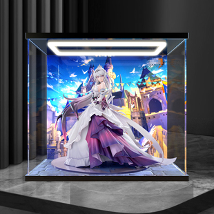 7比例手办收纳盒亚克力回形灯收纳盒 适用崩坏3 琪亚娜·夜邀