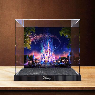 适用  le高 IDEAS系列 21352 迪士尼魔法世界亚克力可开门防尘罩