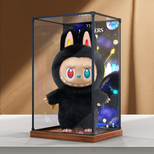 川帝适用泡泡玛特The monsters 10周年 zimomo搪胶大娃高清展示盒