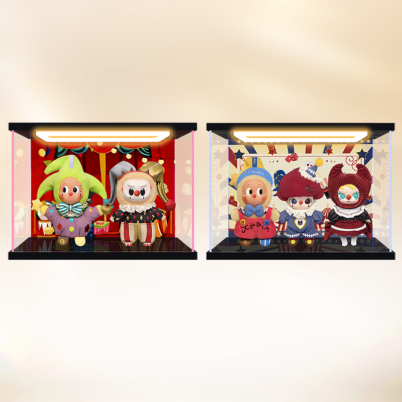 适用趣盒泡泡玛特 WHY SO SERIOUS系列搪胶毛绒手办潮玩展示盒