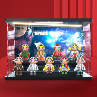 POPMART泡泡玛特 100%SPACE MOLLY系列盲盒手办模型专用展示盒