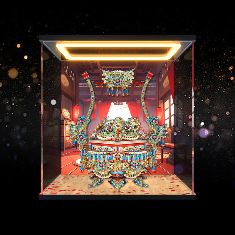 防尘罩回型灯展示盒适用拼酷十里红妆点翠提篮3D立体拼图金属模型