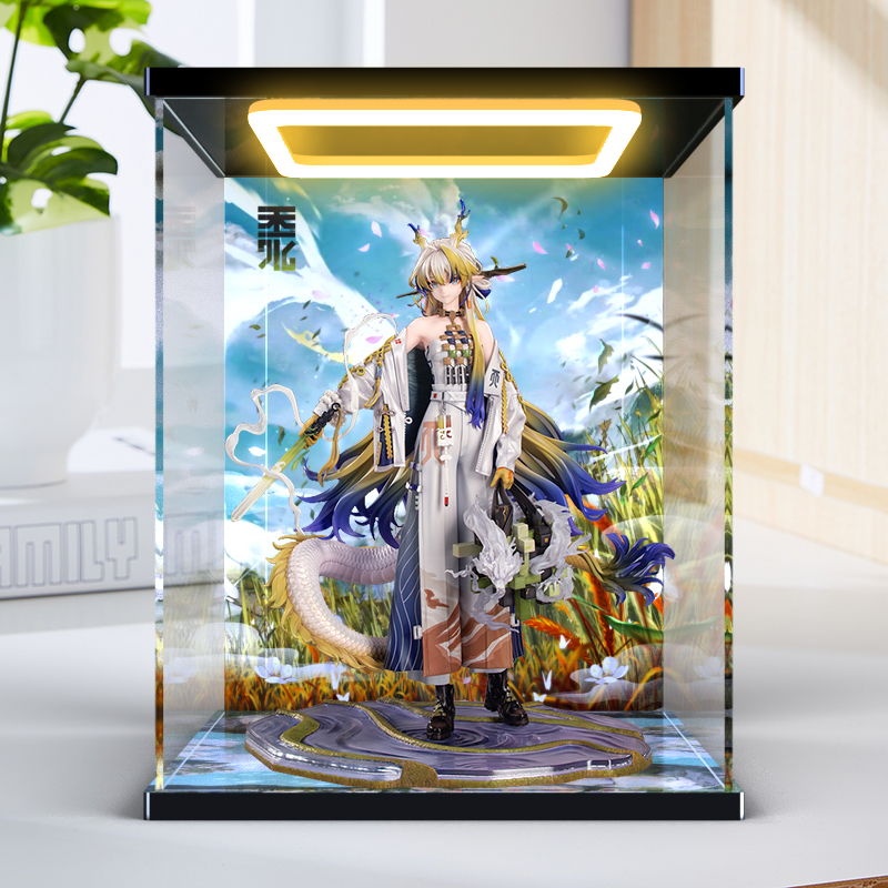 回灯防尘罩高清展示盒适用Myethos 镜叔 明日方舟 黍 1/7手办模型
