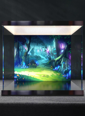 灯箱款高透明亚克力展示盒适用ICONS系列10375驯龙高手无牙仔拼搭