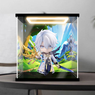 川帝适用绷坏:星穷铁道 白厄 粘土人手办模型亚克力回灯展示盒