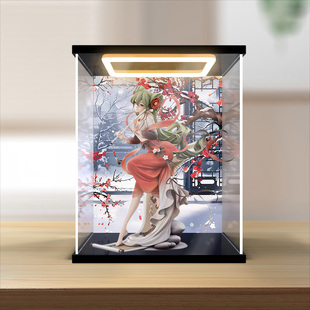 川帝适用GSC 初音未来 梅花三弄 1/7比例 手办模型回型灯展示盒