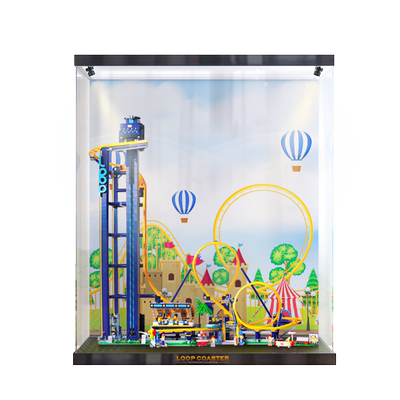 亚克力乐高翻滚过山车拼装模型