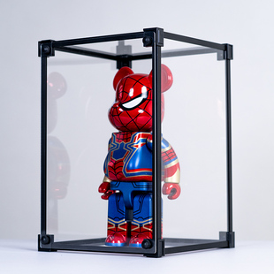 手办柜定制亚克力积木模型收纳盒合金框架盲盒公仔高清防尘展示盒
