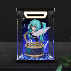 适用擎苍初音未来16周年Q版手办周边模型防尘架子回型灯展示盒