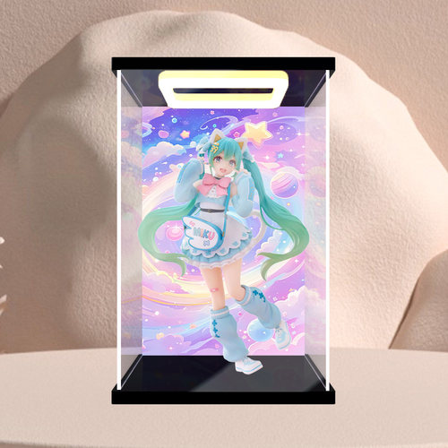 川帝防尘罩适用 TAITO VOCALOID 初音未来 可爱装扮手办展示盒