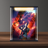 回型灯展示盒适用英雄联盟集美殿堂联名款 亚托克斯剑魔雕塑防尘罩