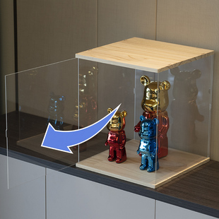 亚克力定制展示盒盲盒收纳展示架le高手办架子泡泡玛特透明摆柜