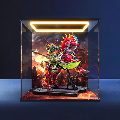 回型灯防尘罩亚克力展示盒适用摩动核武曲星君关羽赤焰火龙驹模型