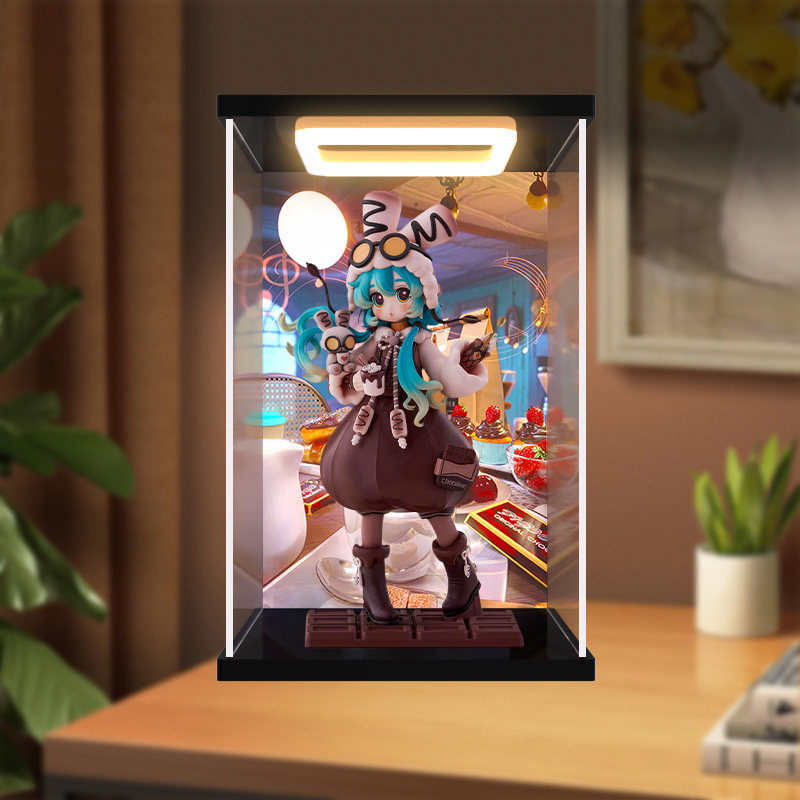 川帝适用S-FIRE 初音未来 棉花糖热可可手办回灯亚克力展示盒