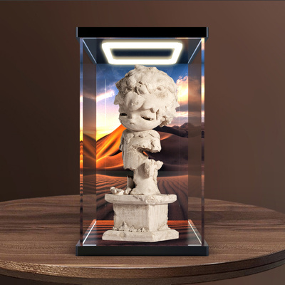 适用Hirono小野重塑之沙阿那亚手办潮玩回形灯亚克力透明展示盒