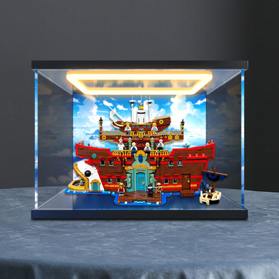 回型灯亚克力透明展示盒 适用le高海贼王75640巴拉蒂海上餐厅积木