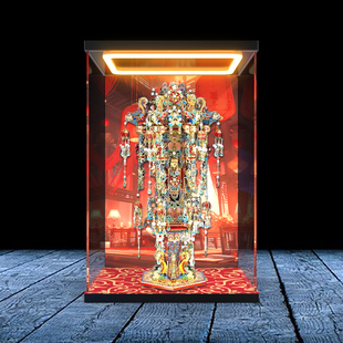亚克展示盒适用拼酷十里红妆点翠宫灯3D立体拼图金属拼装模型收纳